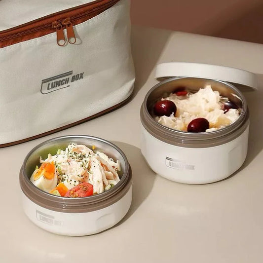 Kit of 4 Lunch Boxes with Round Thermal Bag - Your Lunch Always Fresh and Ready