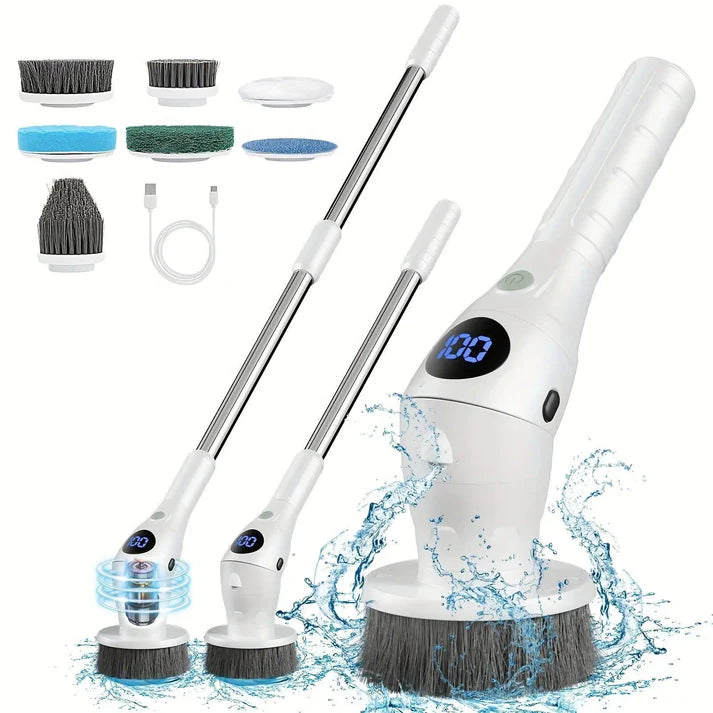 7-in-1 Rechargeable Electric Rotating Mop with Dual Voltage
