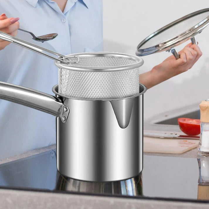 Multifunctional Stainless Steel Fryer - More Convenience, Less Mess