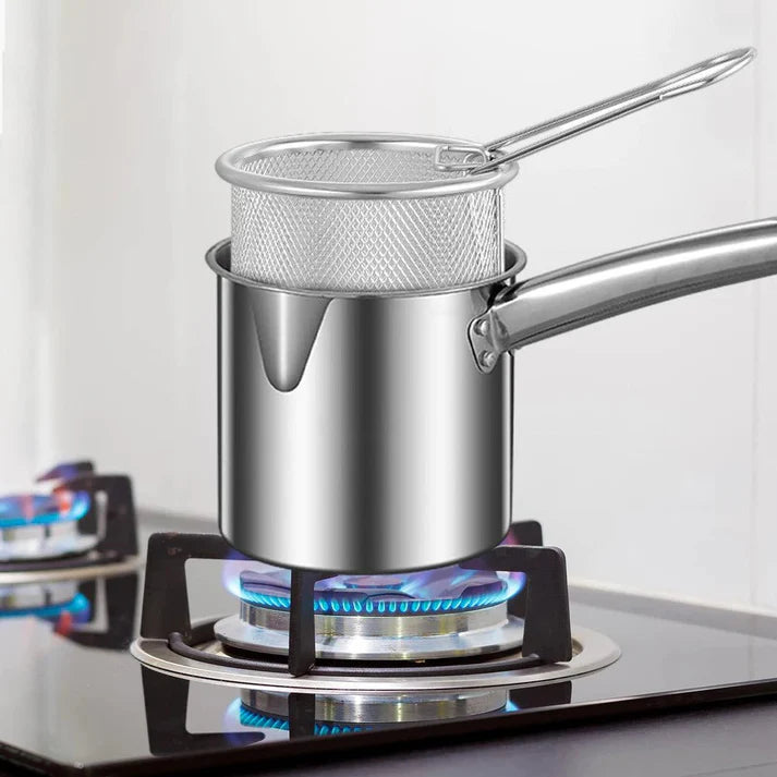 Multifunctional Stainless Steel Fryer - More Convenience, Less Mess